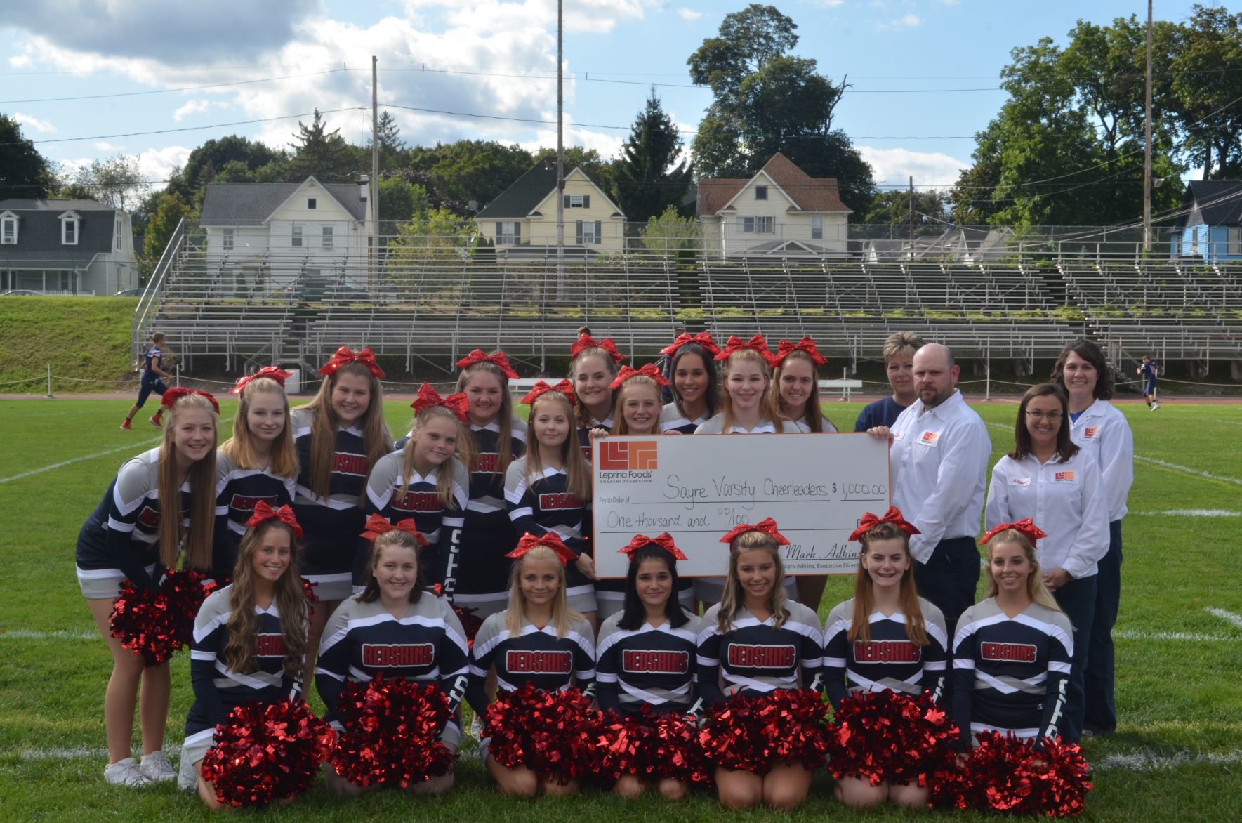 Leprino Foundation donates to Sayre High cheerleaders